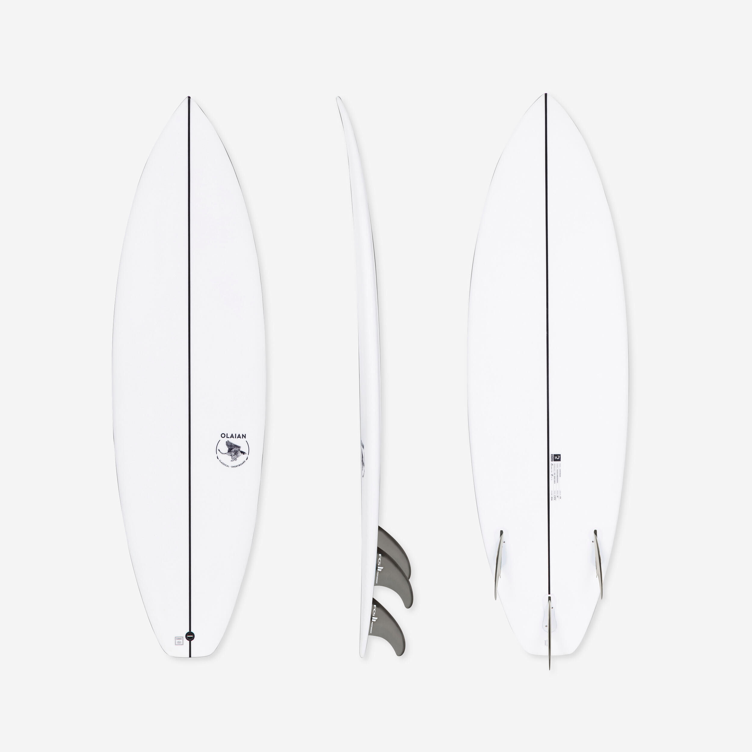 OLAIAN SHORTBOARD 900 5'5" 24 L. Supplied with 3 FCS2 fins