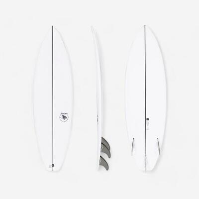 Shortboard voor surfen 900 5'5" 24 l. geleverd met 3 fcs2-vinnen