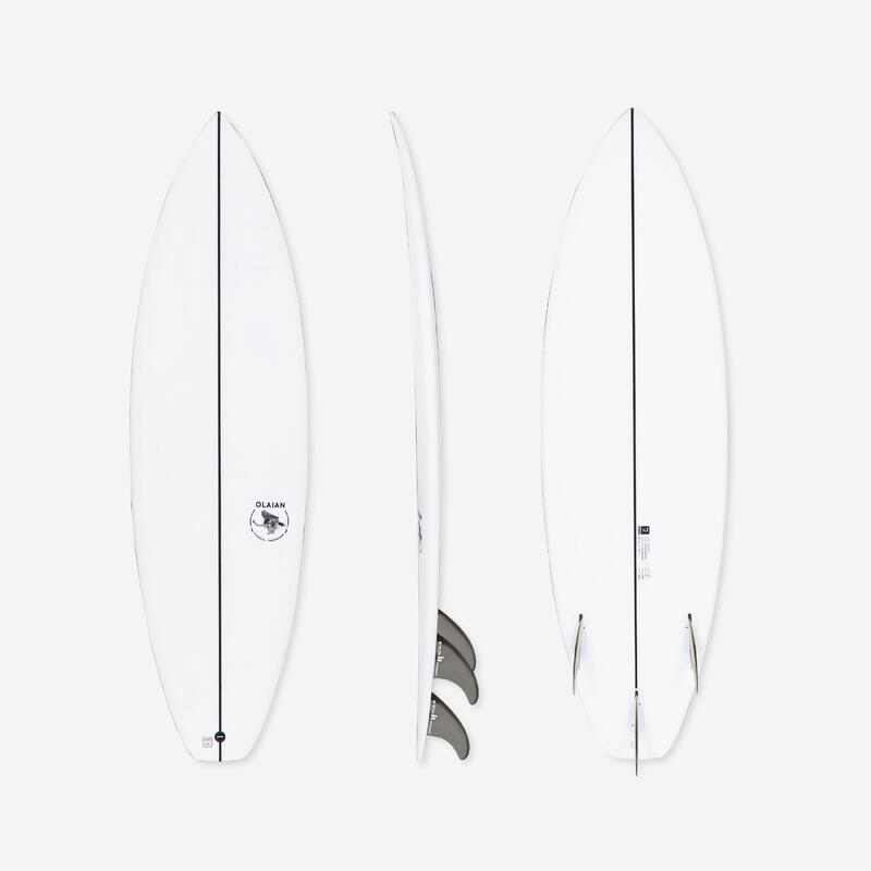 SURF SHORTBOARD 900 5'5" 24 L. Geleverd met 3 FCS2-vinnen