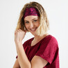 Women Gym Headband Bordeaux Print