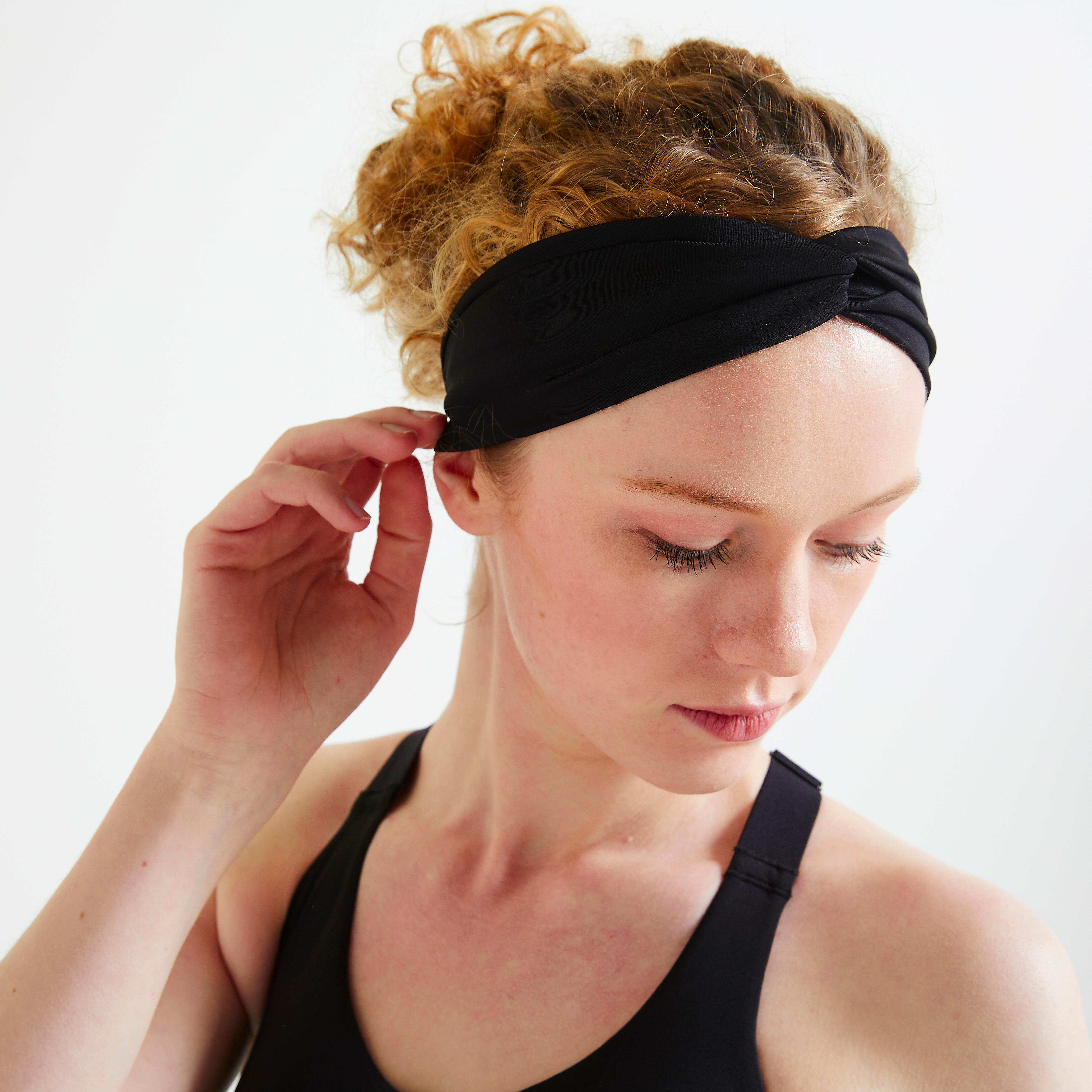 Domyos Stirnband Fitness-/Cardiotraining Damen schwarz mit Gummi | 03608419049190 Domyos Stirnband Fitness-/Cardiotraining Damen schwarz mit Gummi | 03608419049190