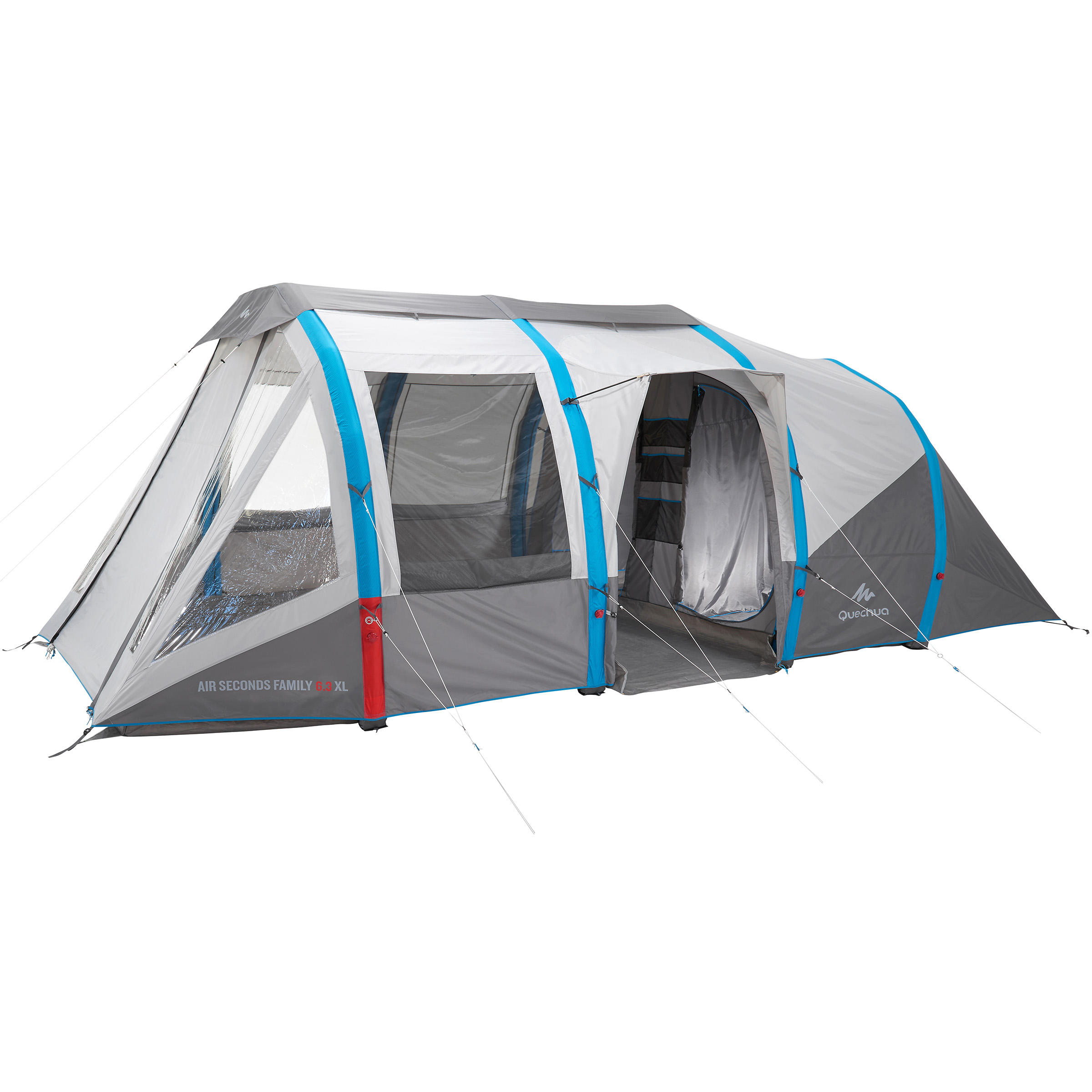 Air seconds family tent 6.3xl | 6 people grey - Decathlon