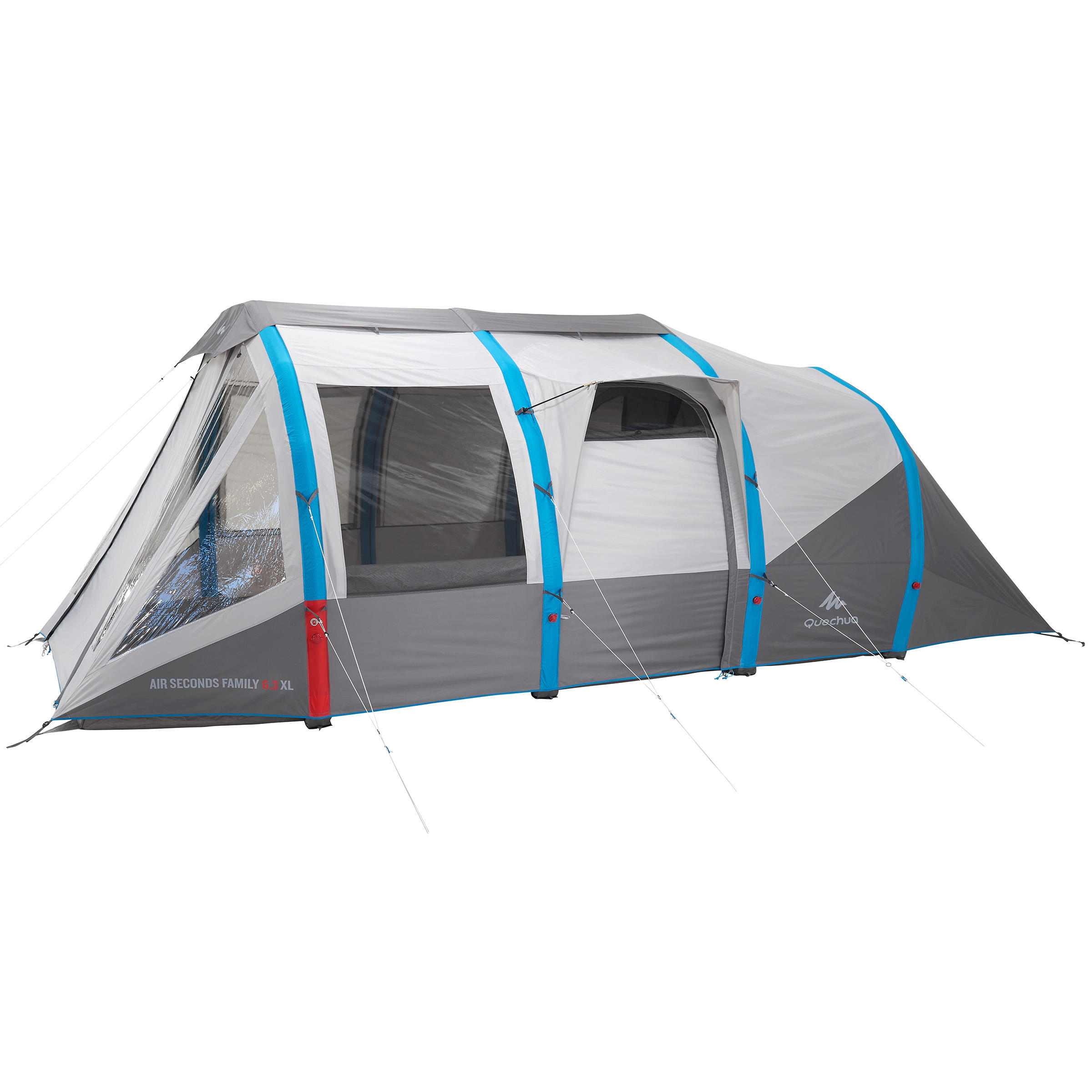 Air seconds family tent 6.3xl | 6 people grey - Decathlon
