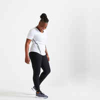 Women's Fitness Cardio Leggings with Phone Pocket - Black