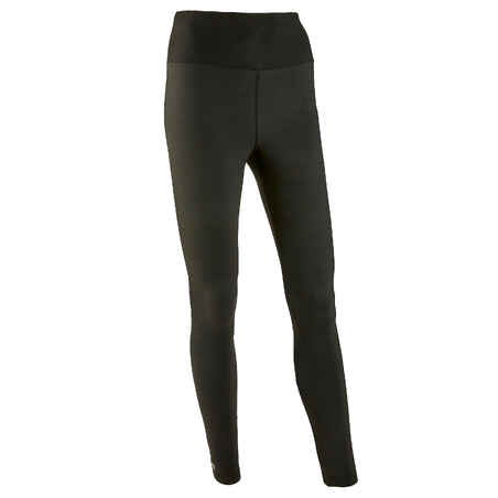 Mallas Leggings fitness largos talle alto 120 Mujer negro