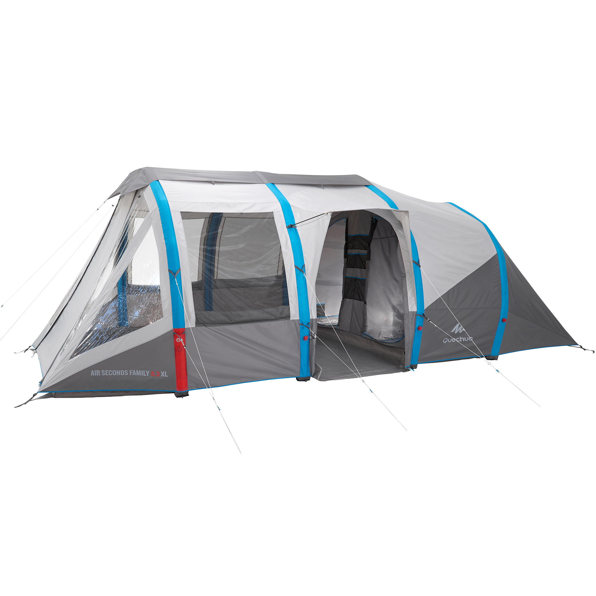 Air seconds family tent 6.3xl | 6 people grey - Decathlon
