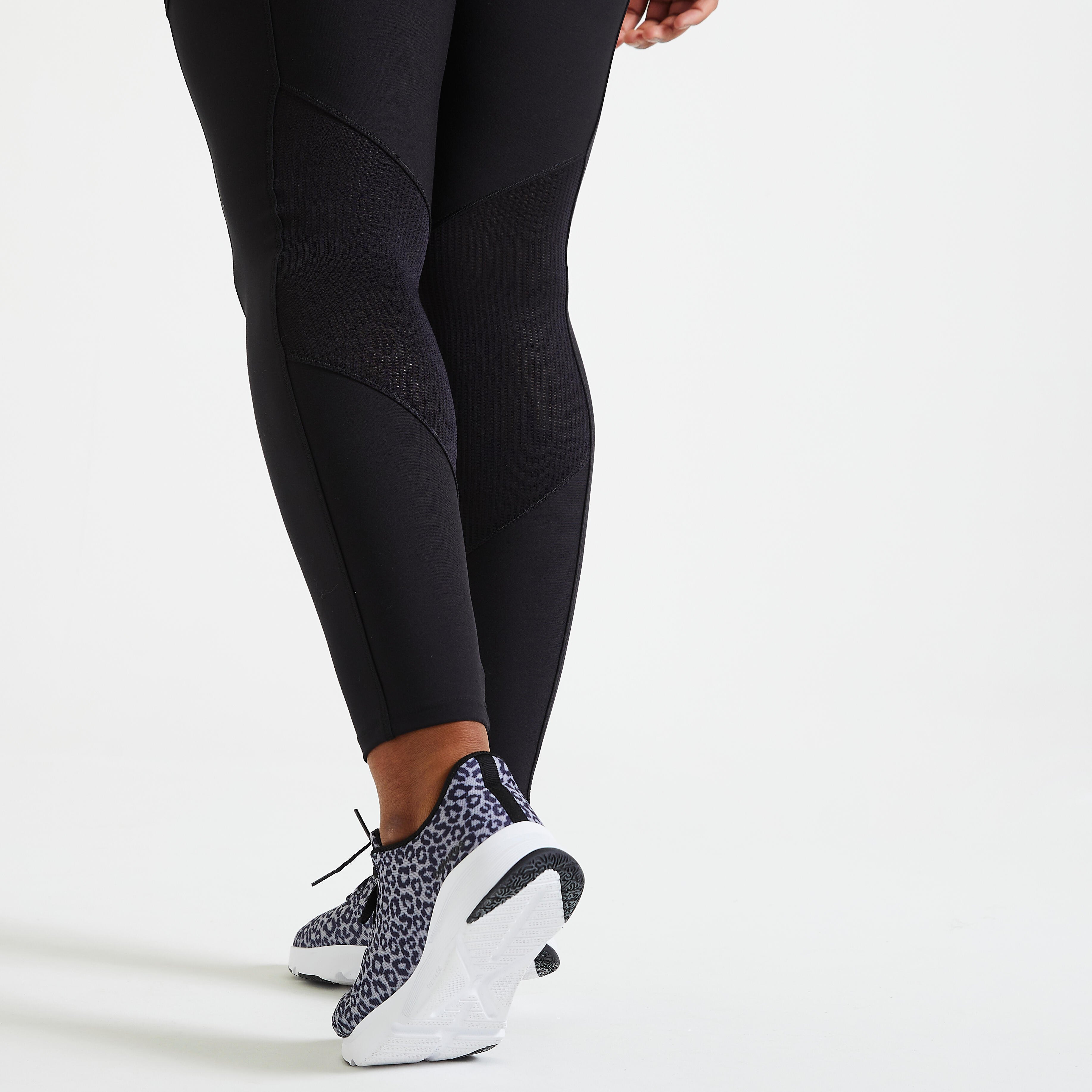 Domyos 100 Women's Cardio Fitness Leggings - Black (XS / W28 L29) :  : Clothing & Accessories