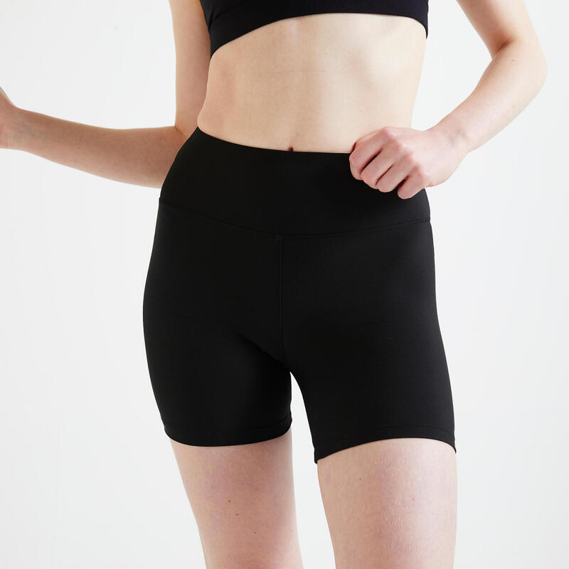 Short Moulant Fitness Cardio Femme Noir