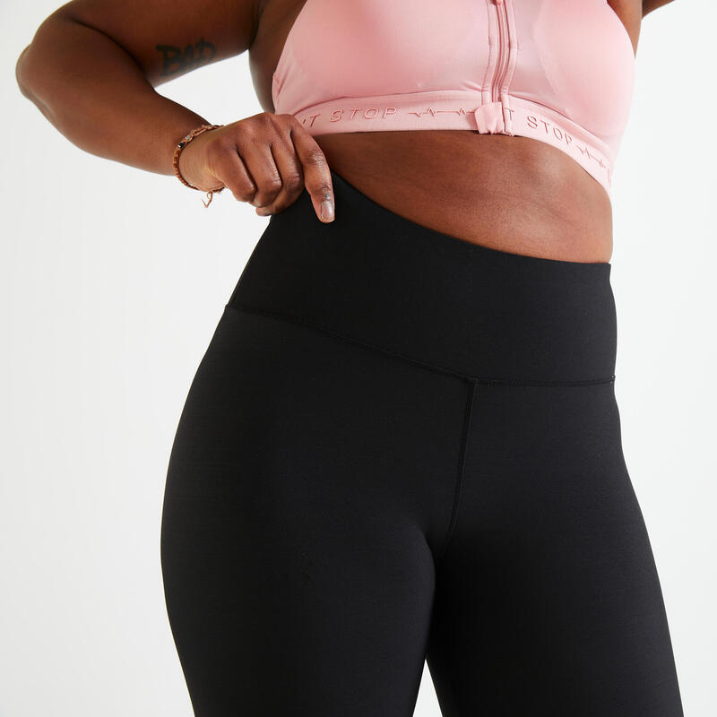 Leggings Curtas de Cardio Training Mulher Preto