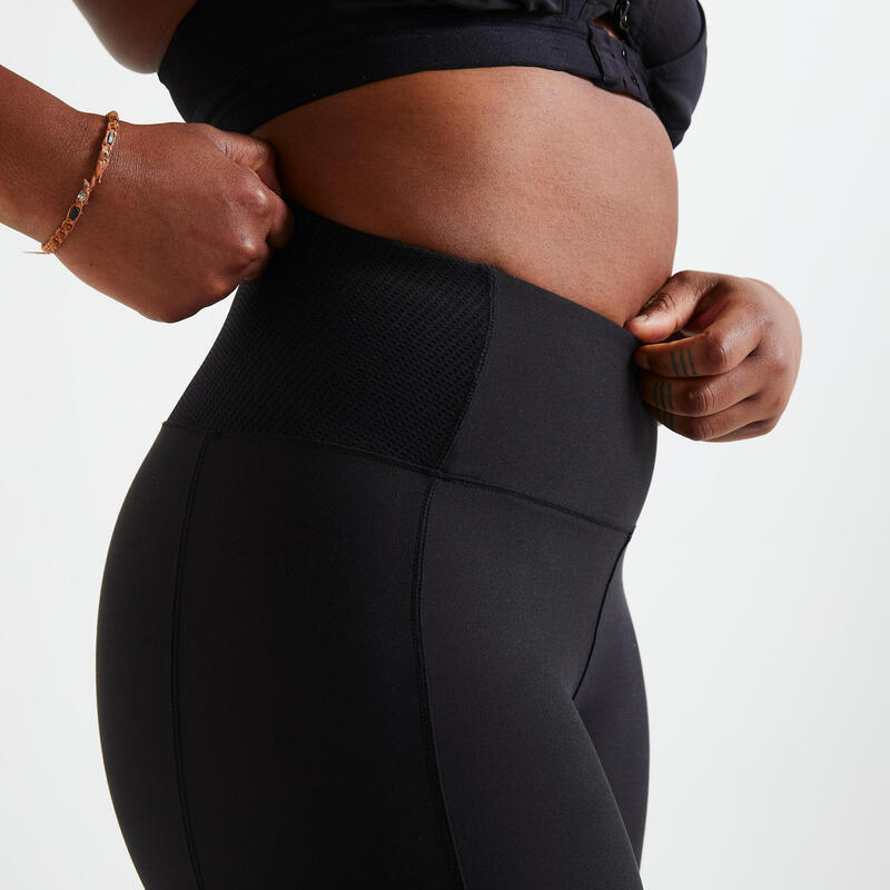 Leggings Curtas de Cardio Training com Bolso para Telemóvel Mulher Preto