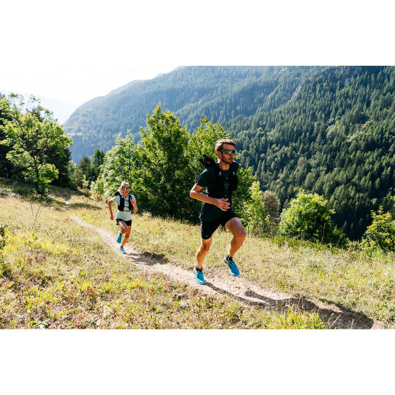 MEN'S TRAIL RUNNING SHOES - EVADICT RACE LIGHT - SKY BLUE AND BLACK