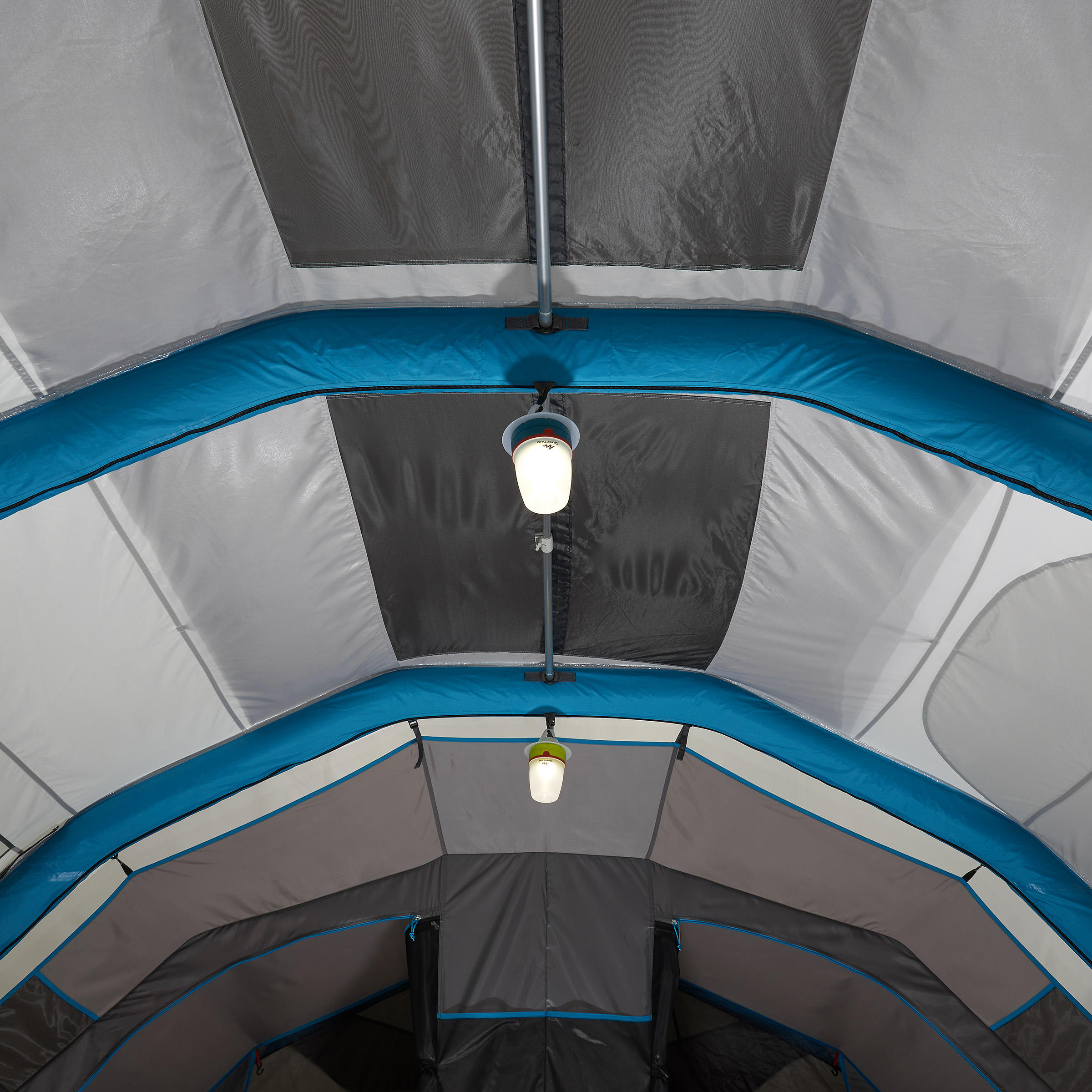 Air seconds family tent 6.3xl | 6 people grey - Decathlon