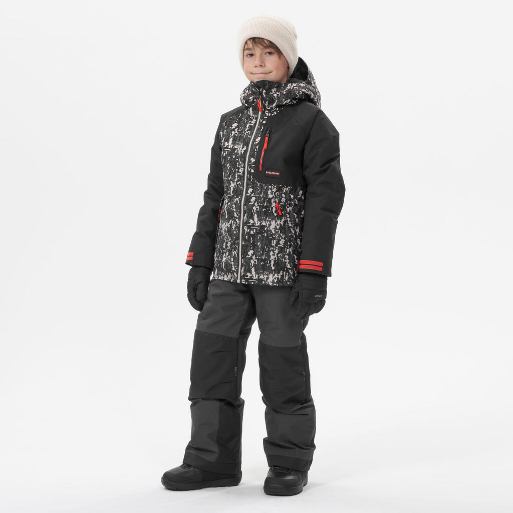 Detská bunda 500 na snowboardovanie a lyžovanie ružová