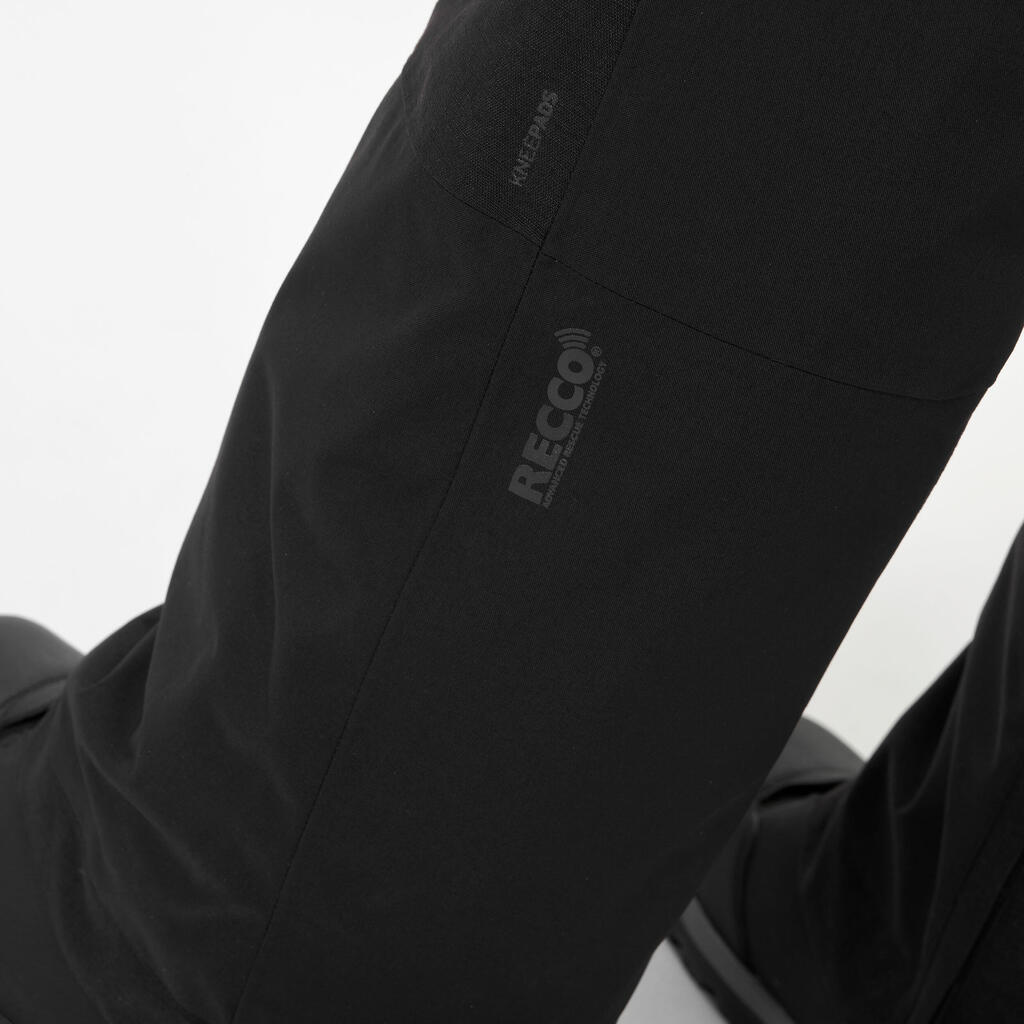 Men's Waterproof Snowboard Salopette Trousers SNB 900 UP - Black