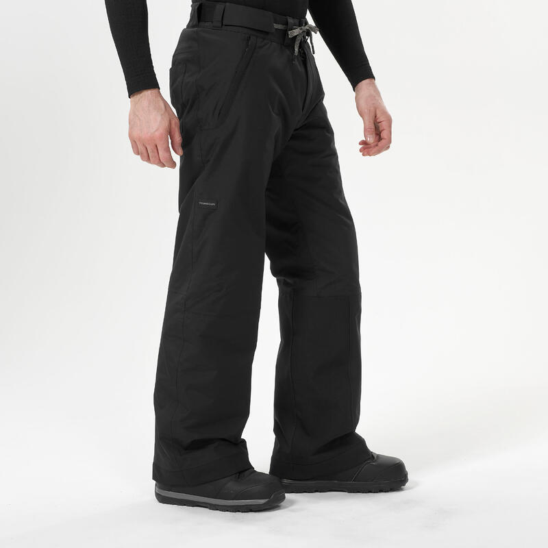 Pantalon confortabil și izolator snowboard 100 Negru Bărbați 