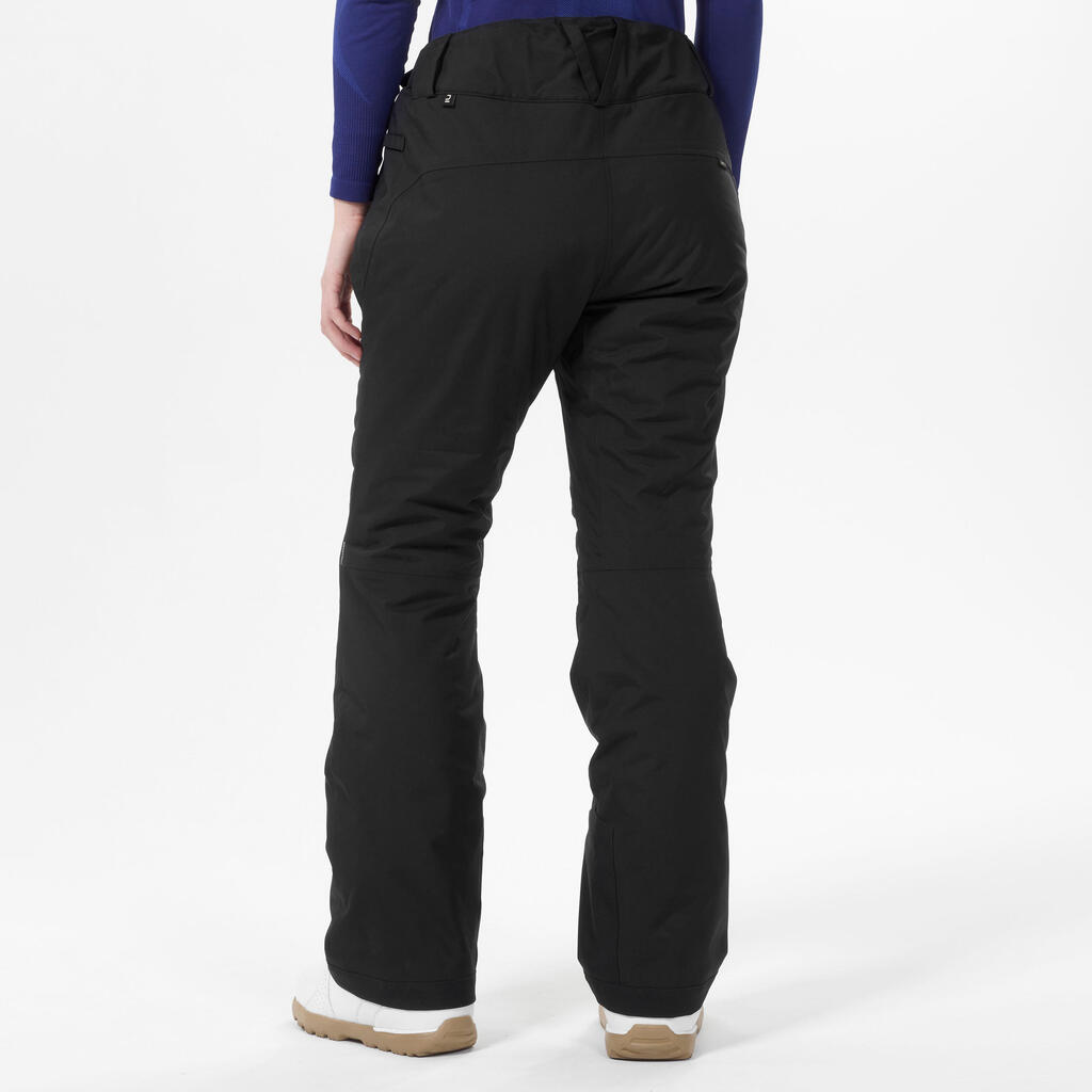 Crne ženske pantalone za snoubording 100