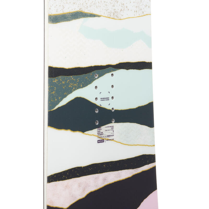 Placă de snowboard all mountain, SNB 100 bej mov, damă