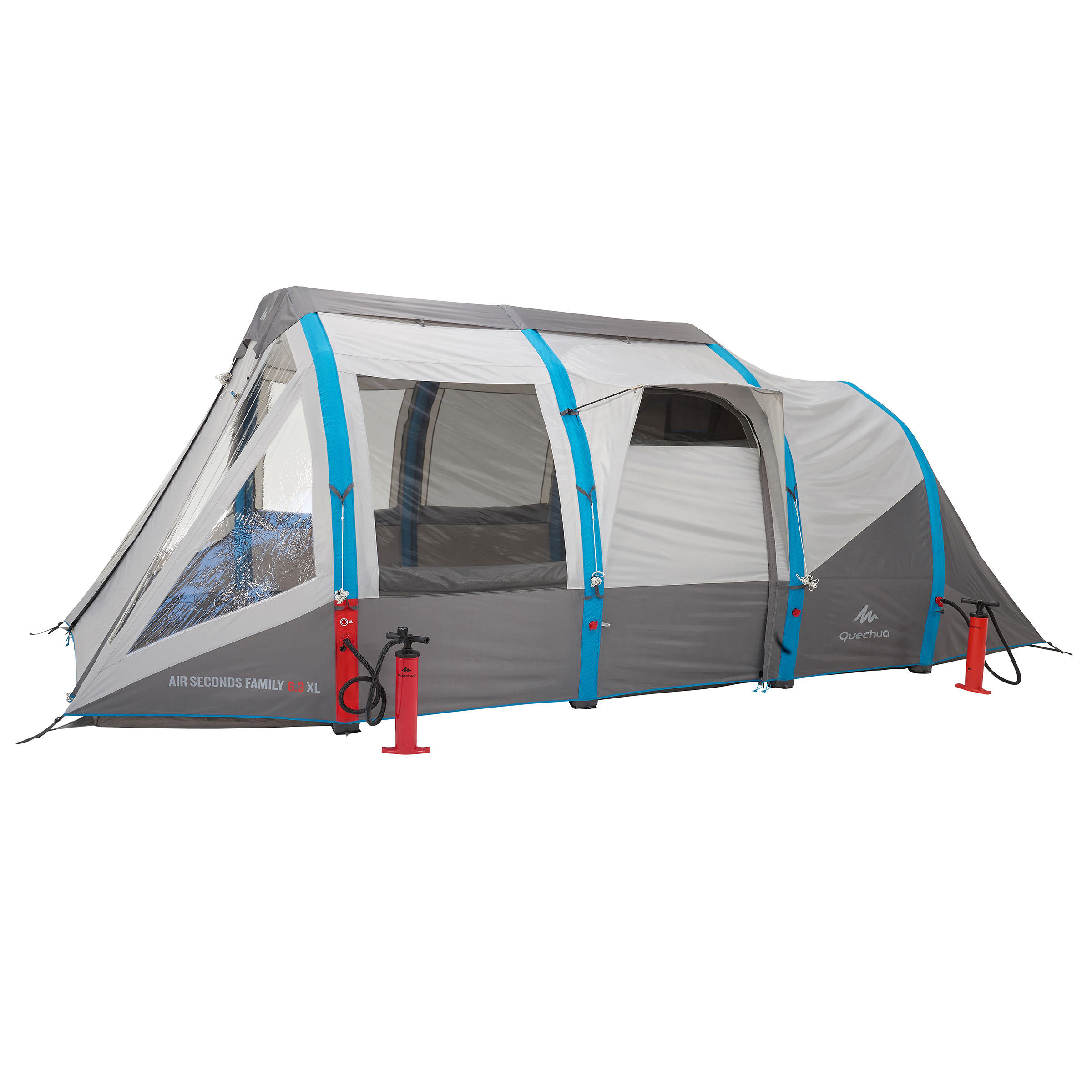 Air seconds family tent 6.3xl | 6 people grey 10/28