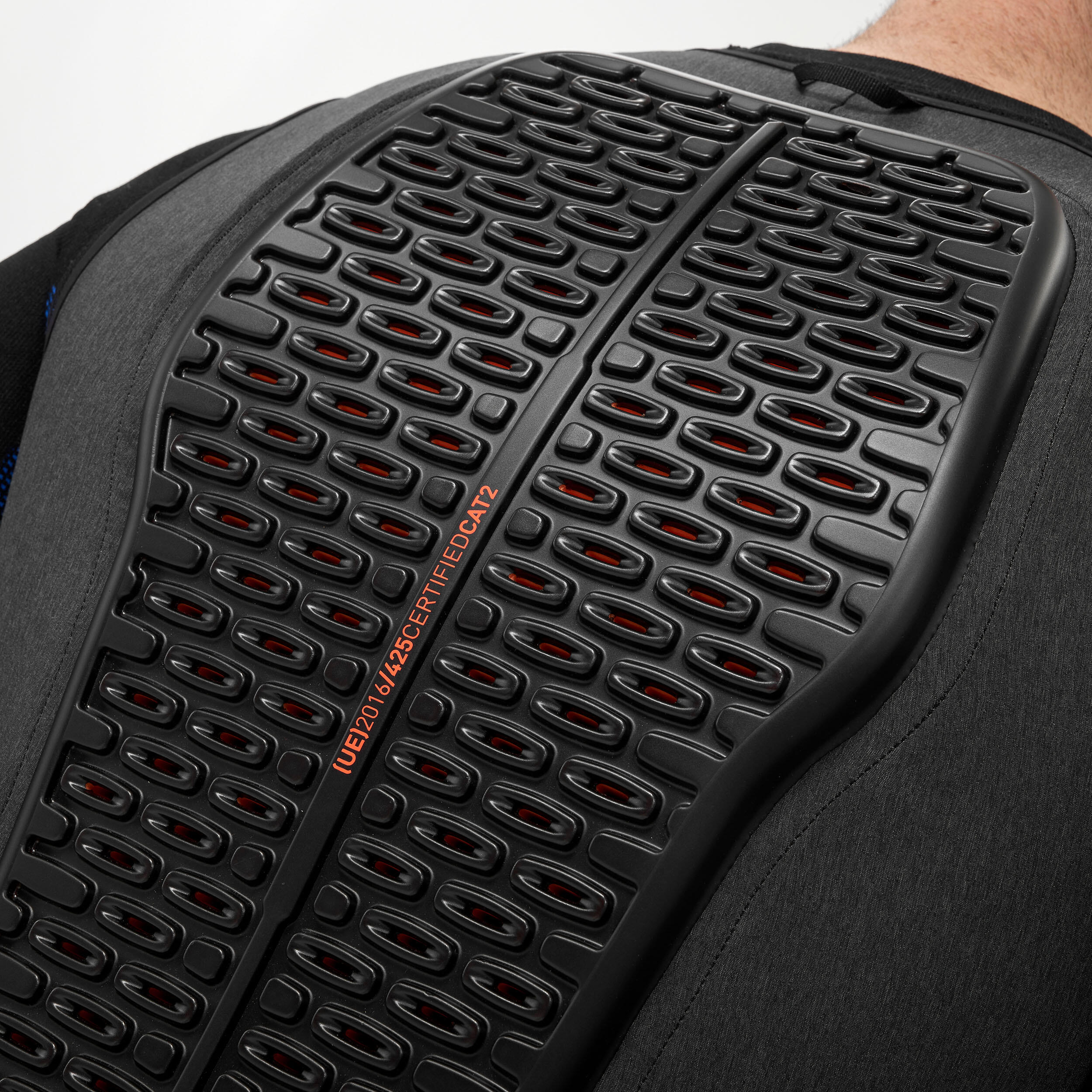 Men's mountain biking, skiing and snowboarding back protector, DBCK 500 grey 6/10