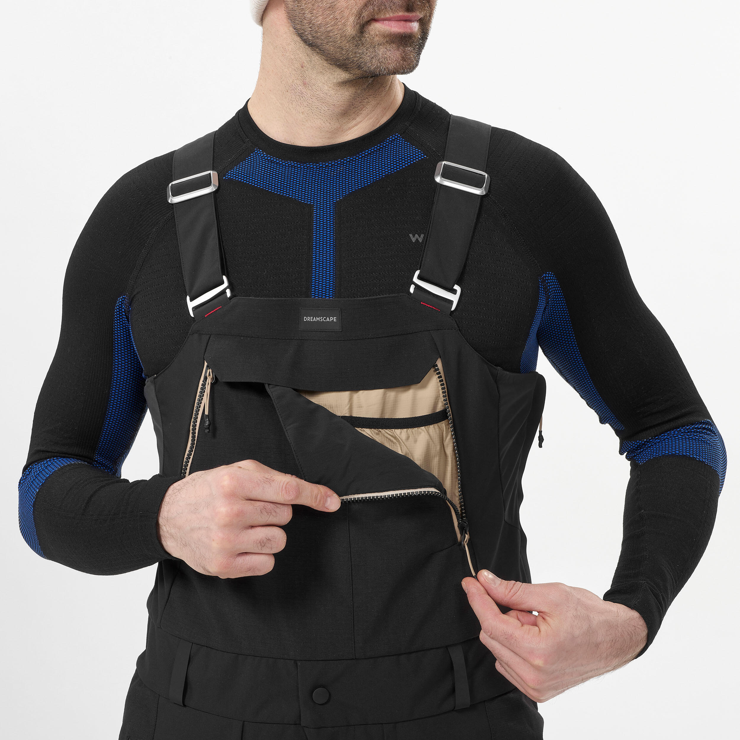 Salopette snowboard homme imperm able SNB 900 UP Noir