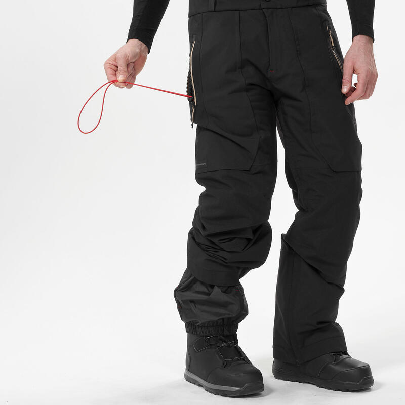 Snowboardhose Latzhose Herren wasserdicht - SNB 900 schwarz 