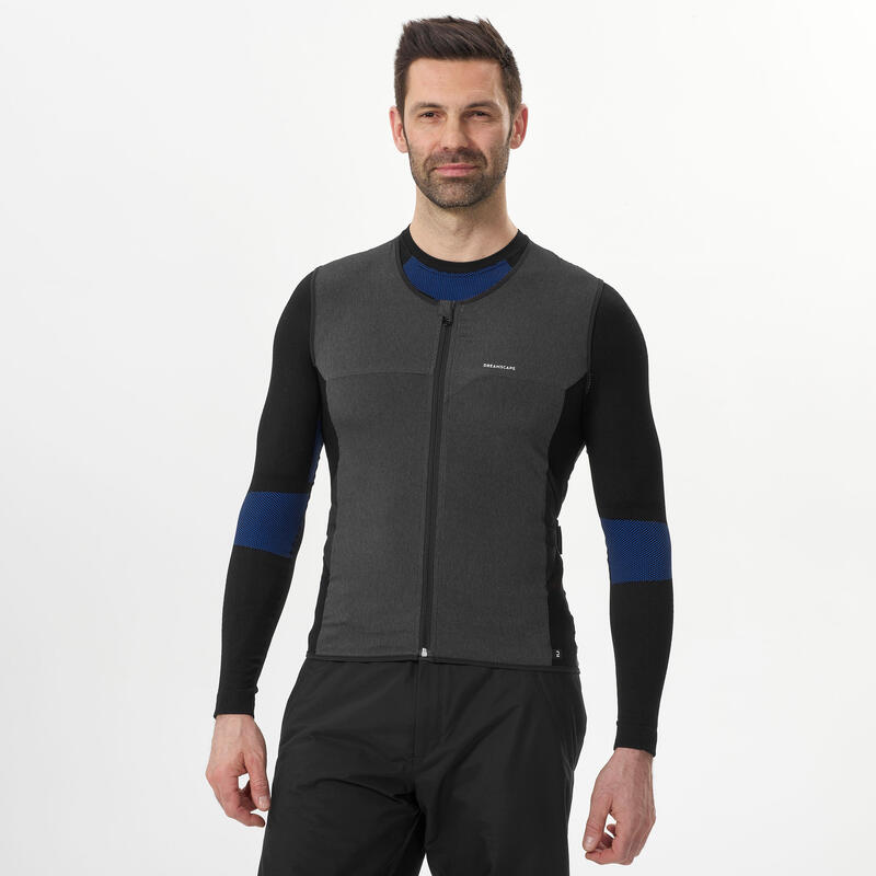 Vestă protecție dorsală MTB, schi și snowboard DBCK 500 Gri Bărbați