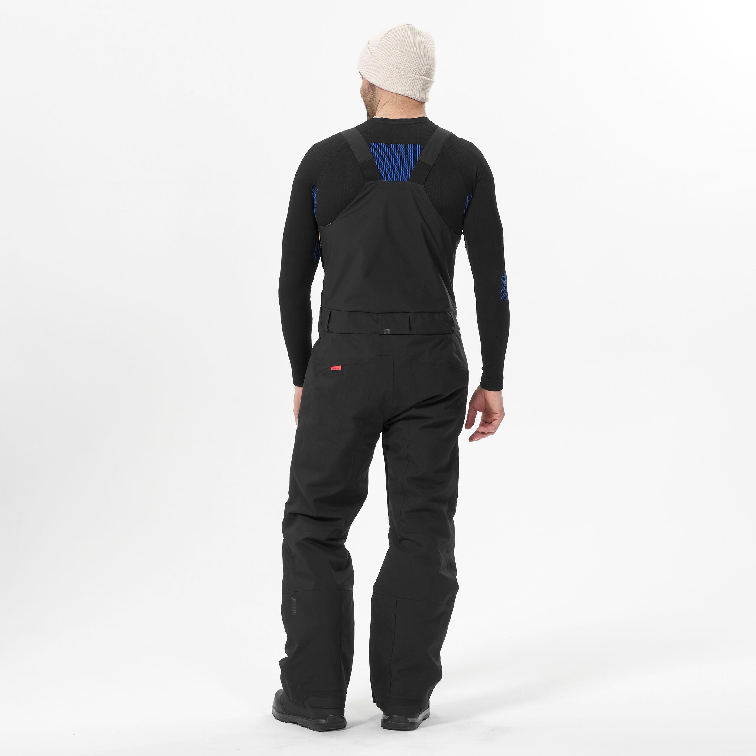 Men's Waterproof Snowboard Salopette Trousers SNB 900 UP - Black 3/11