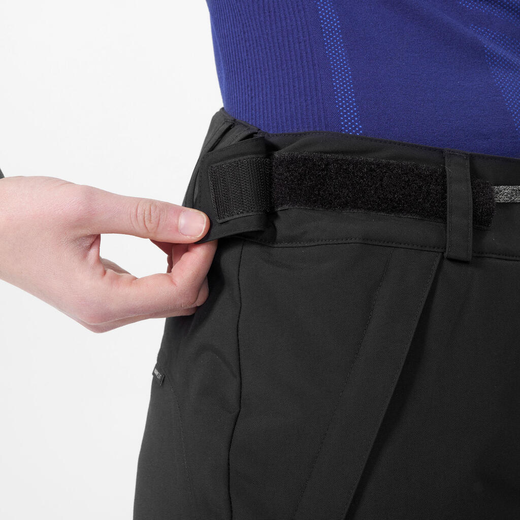 Crne ženske pantalone za snoubording 100