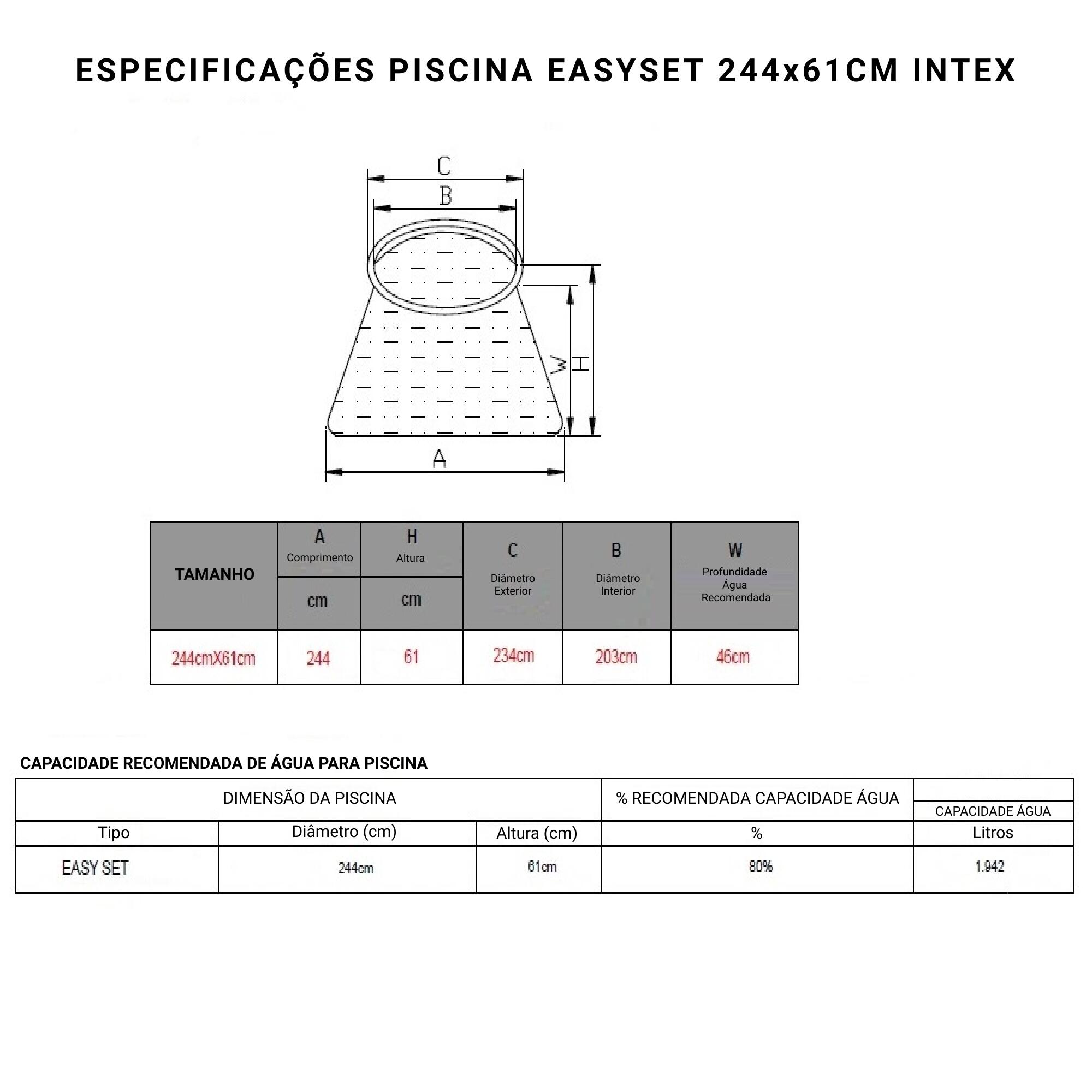 Piscina hinchable Intex EasySet Redonda 244x61 cm + Depuradora - CD 7/7