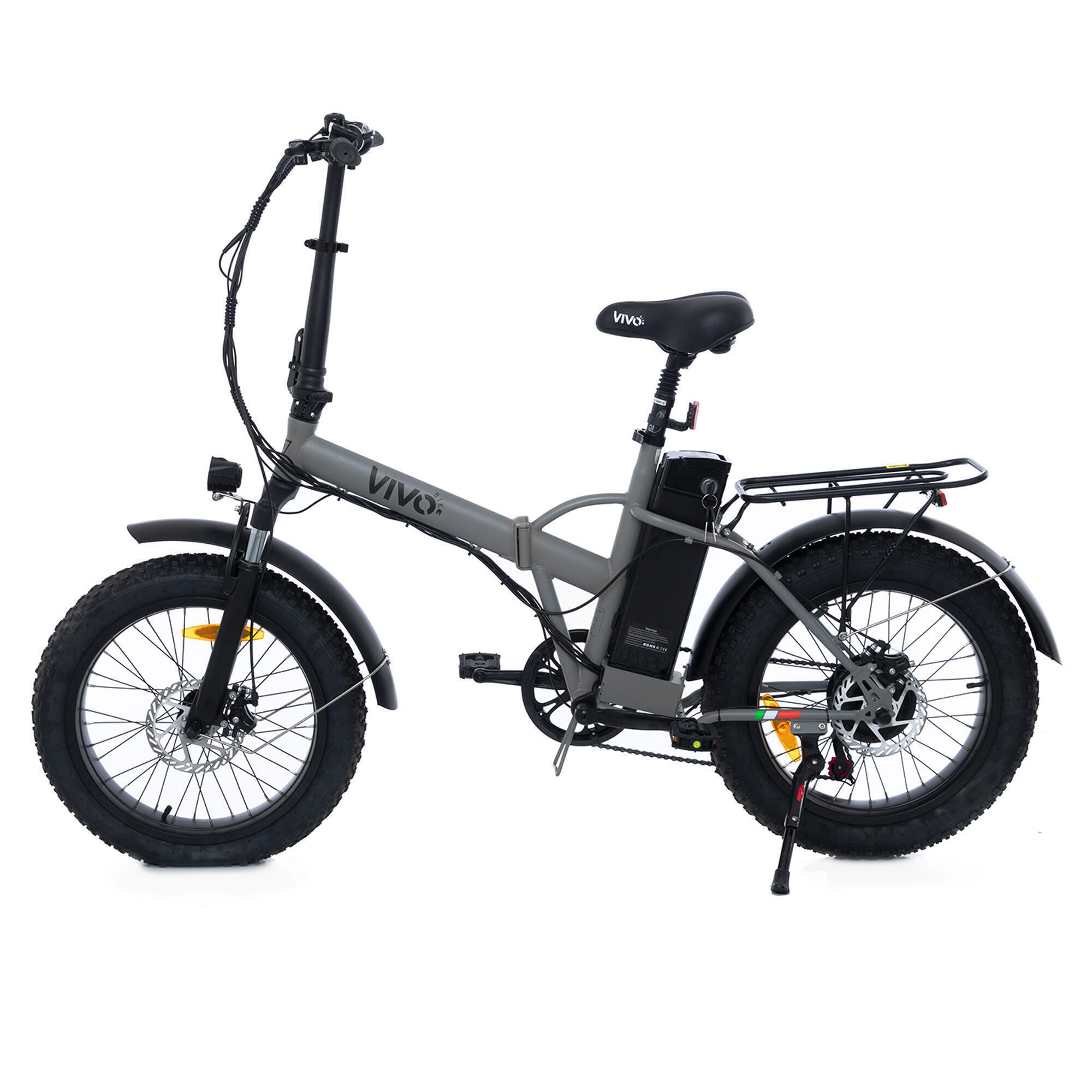 Bici pieghevole elettrica a pedalata assistita Fatbike Vivobike 20\