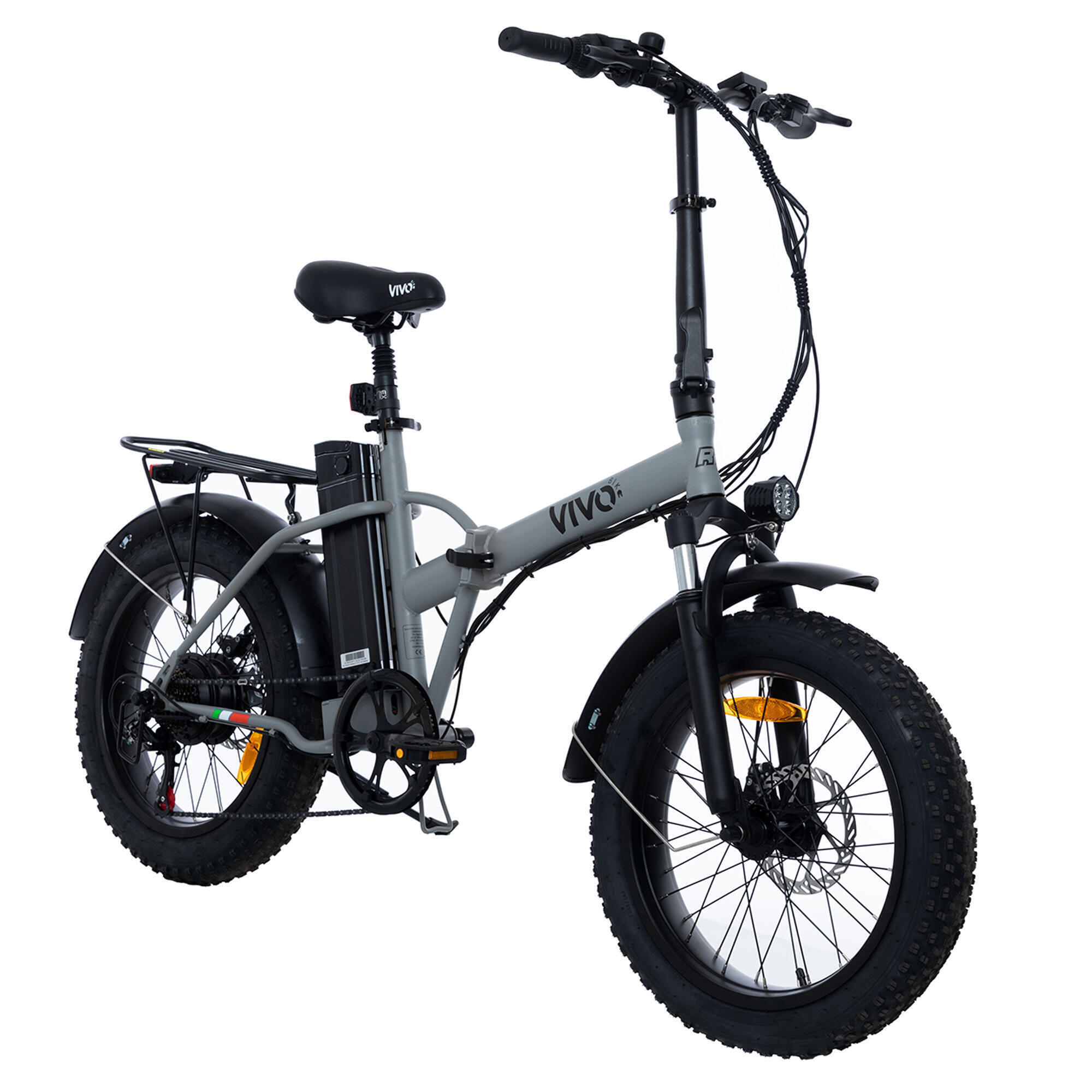 Bici pieghevole elettrica a pedalata assistita Fatbike Vivobike 20\