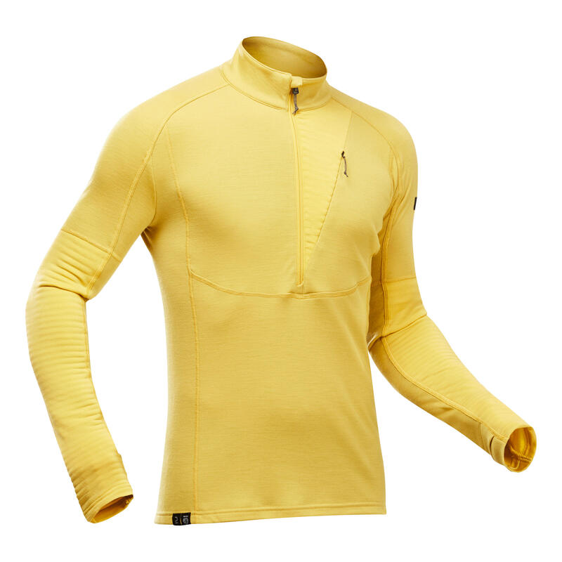 Men's Mountain Trekking Long-sleeved T-Shirt - MT900 MERINO