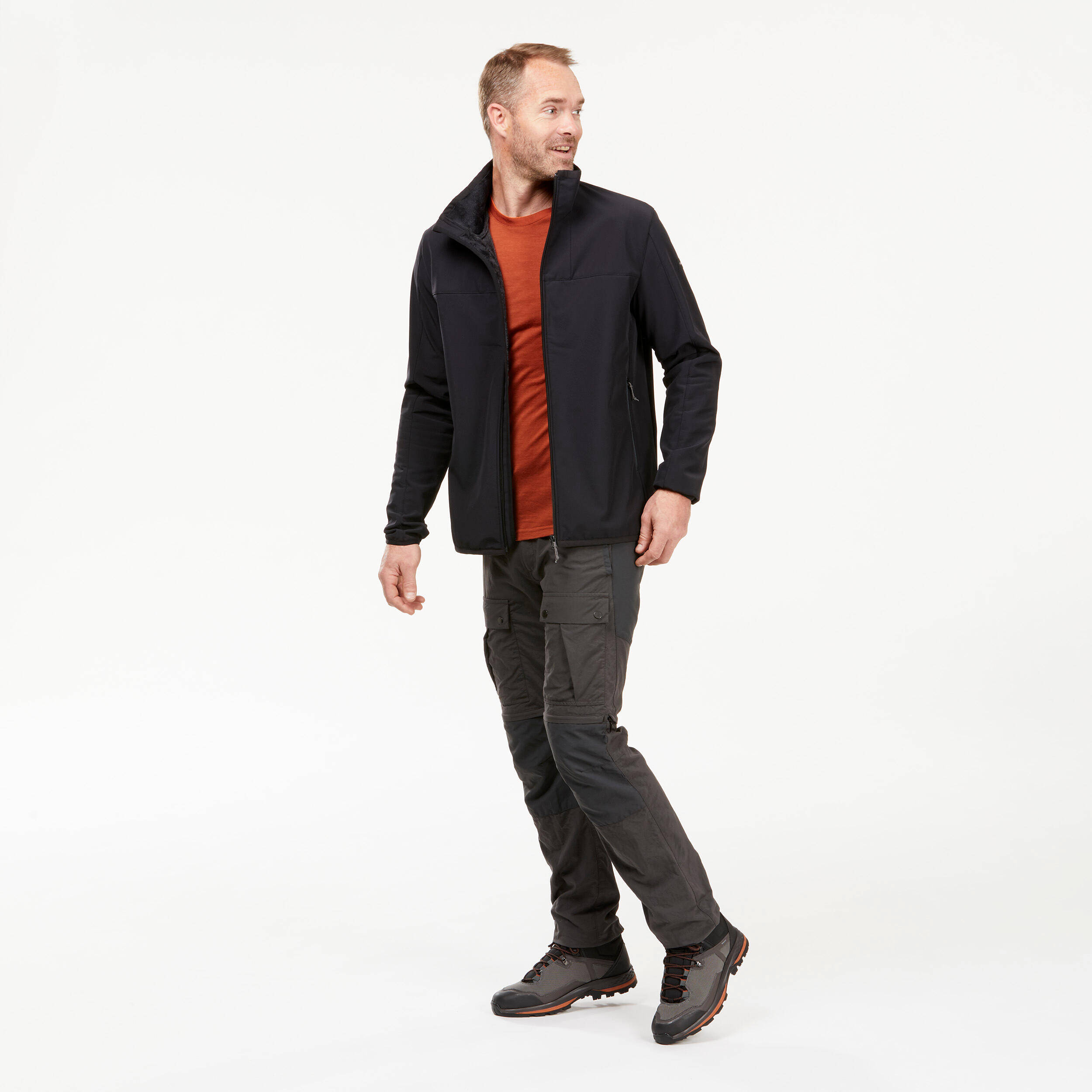 Men Winter Jacket Windproof - MT100 Black -  5