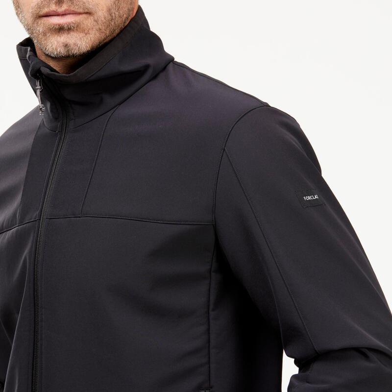 Veste de trek coupe-vent softshell homme, MT100 noir