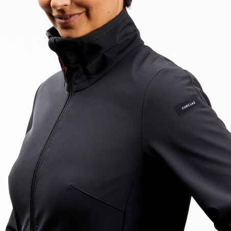 מעיל סופטשל חם לנשים עמיד ברוח דגם  MT100 Windwarm – שחור