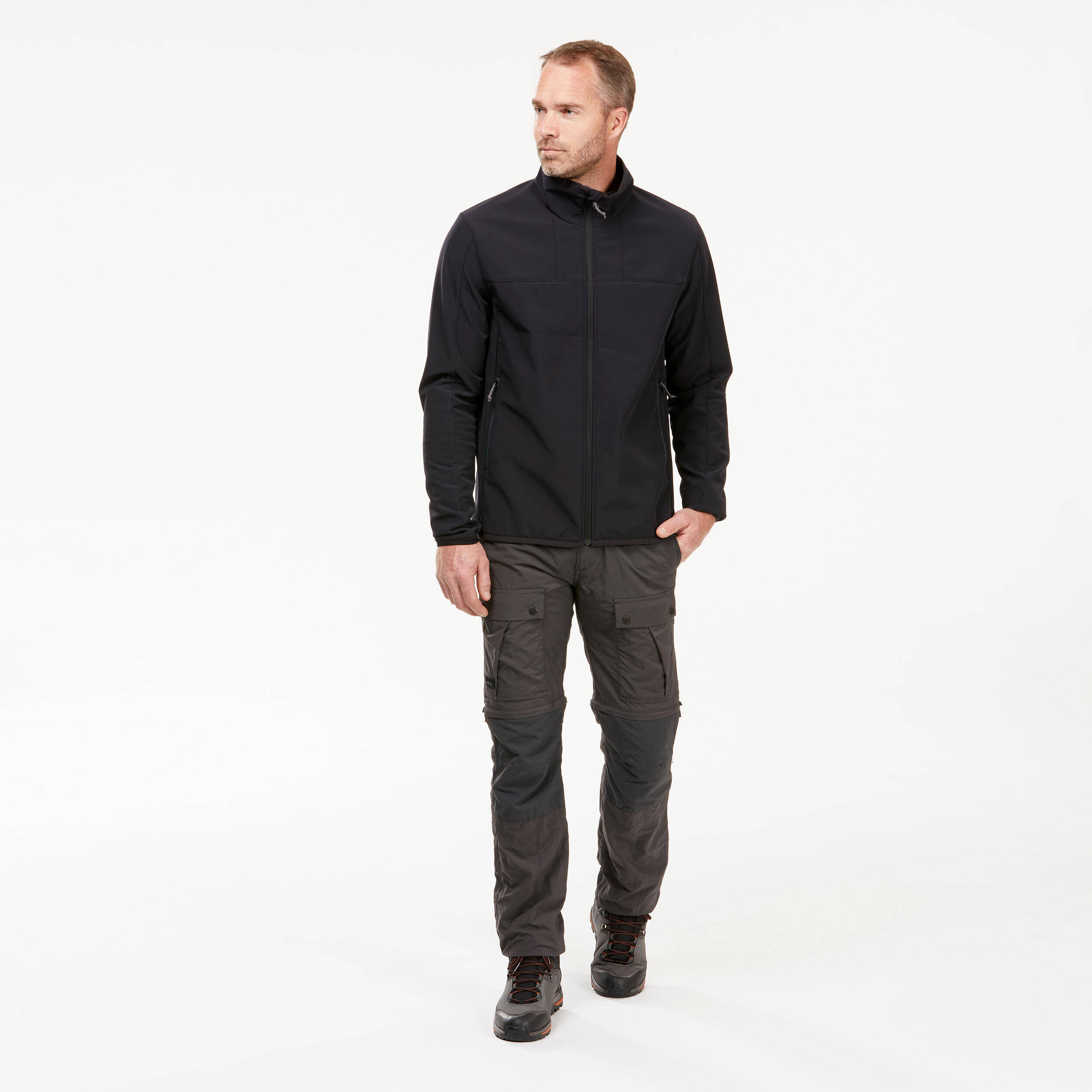 Men Winter Jacket Windproof - MT100 Black -  2