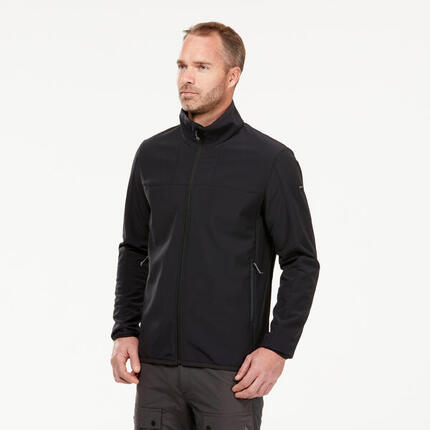 Softshell de montaña y trekking perlante cortavientos Hombre Forclaz MT100