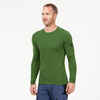Majica dugih rukava za trekking MT500 od merino vune muška zelena