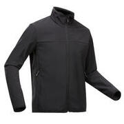 Men’s Warm and Windproof SoftShell jacket - MT 100 WINDWARM - Black