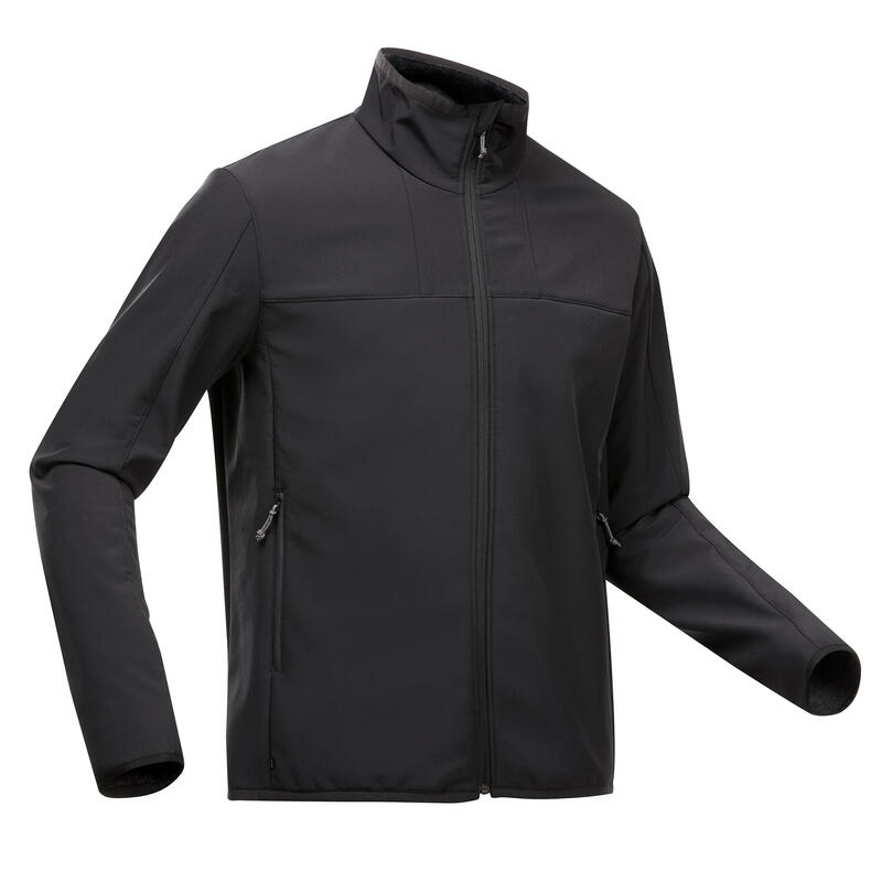 Casaco corta-vento softshell quente de Trekking - MT WINDWARM - Homem