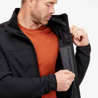 מעיל סופטשל מחמם לגברים דגם TREK 100 Windwarm - שחור