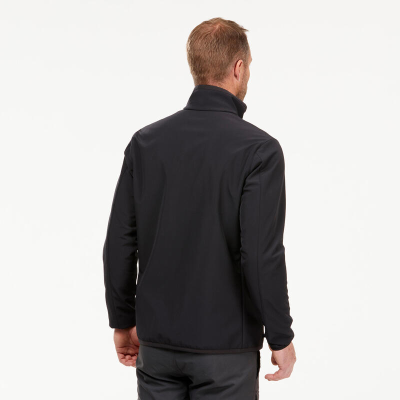 Vestă Protecție vânt Softshell Trekking MT100 Negru Bărbați