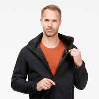 Men’s windproof softshell trekking jacket MT100 - Black
