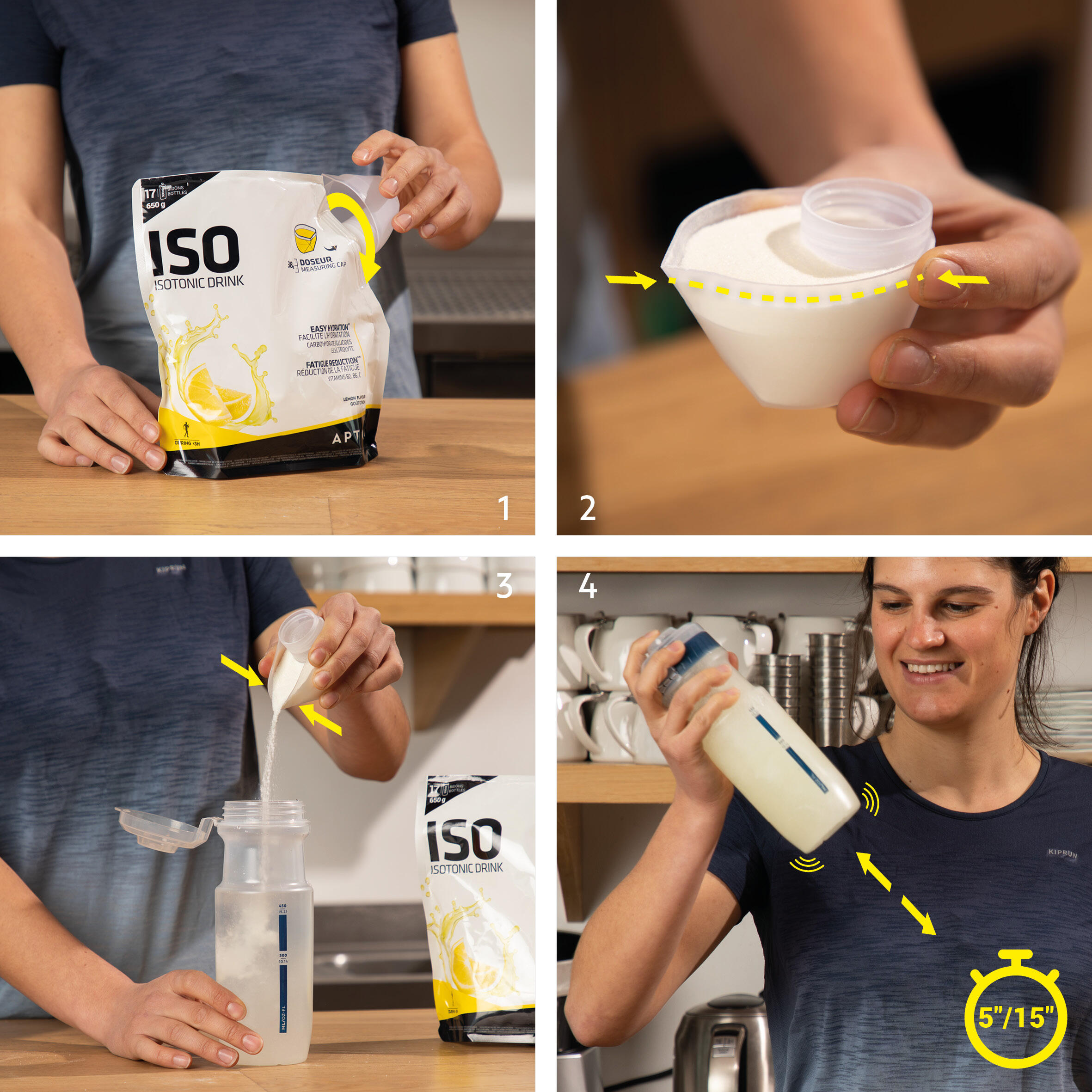 ISO Isotonic Drink Powder 650g - Lemon 4/5