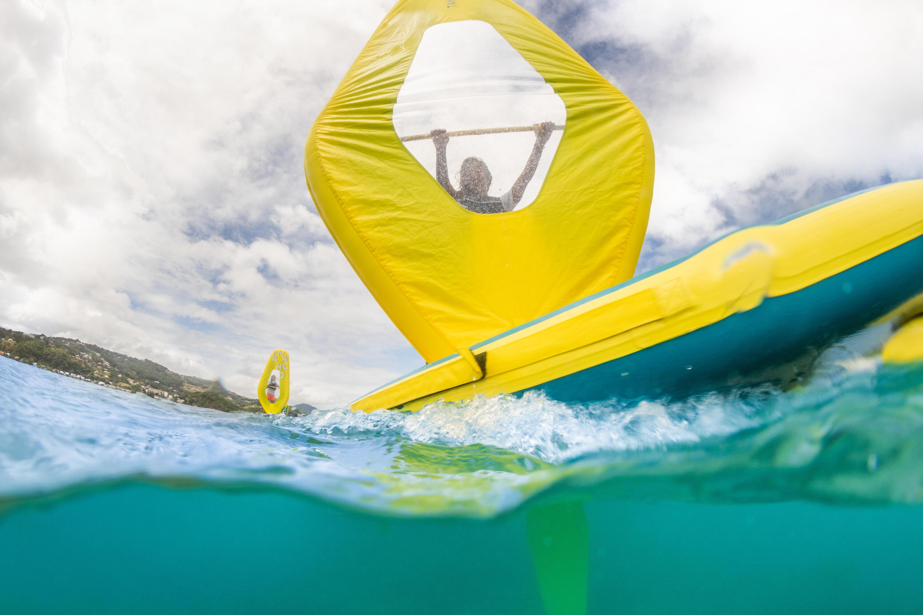 Vela gonfiabile windsurf 100 L/XL azzurra 20/31