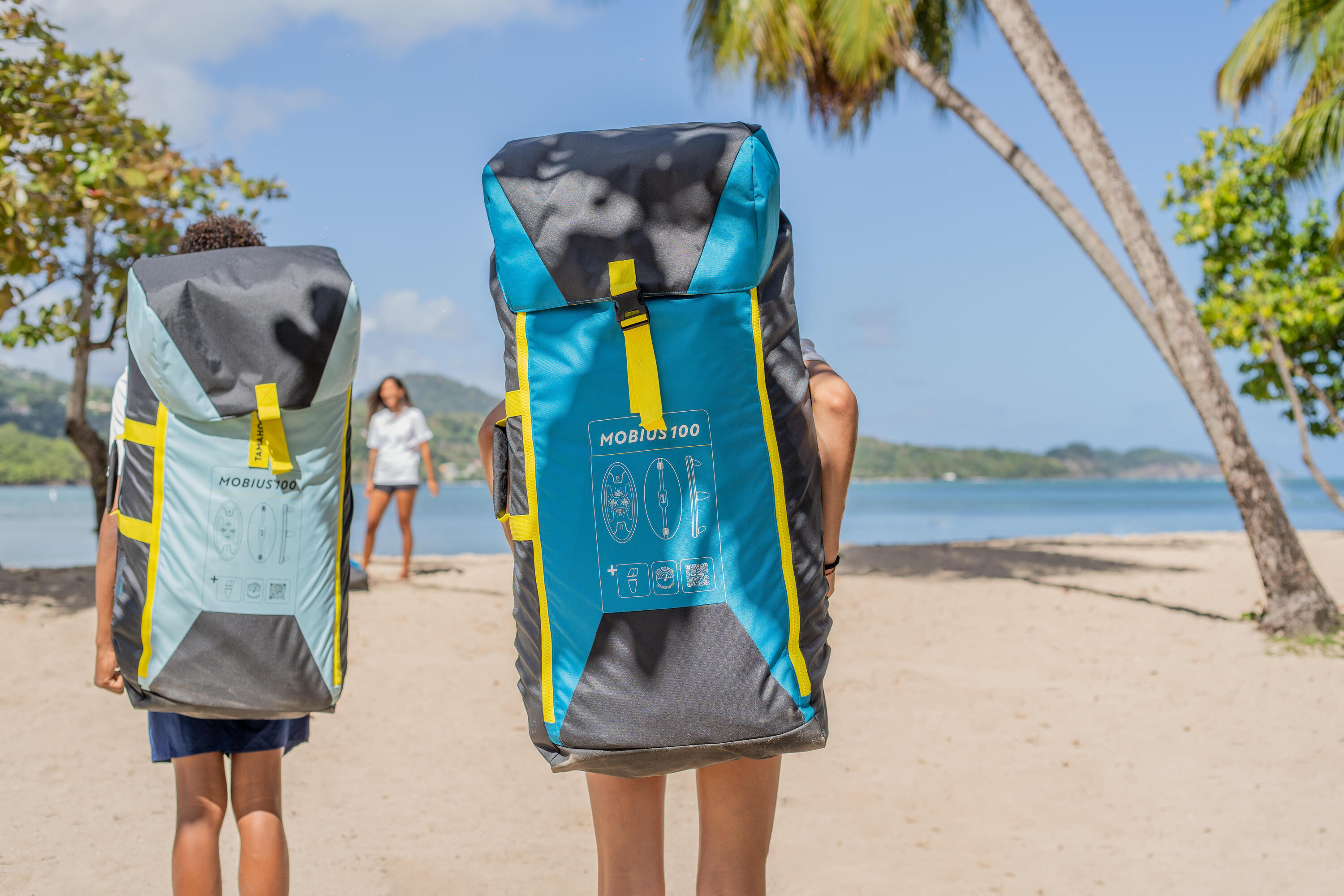 Vela gonfiabile windsurf 100 L/XL azzurra 18/31