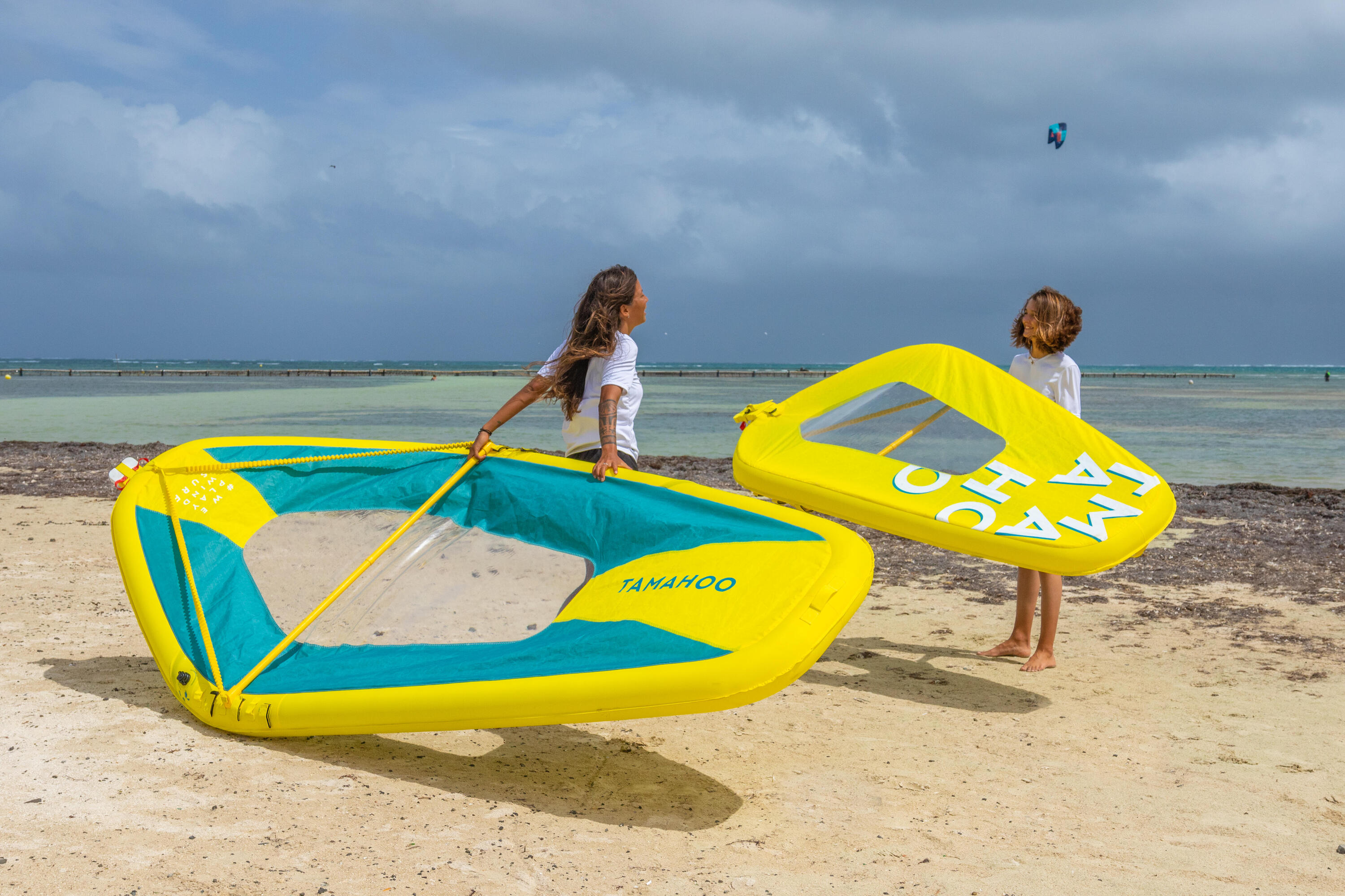 Vela gonfiabile windsurf 100 L/XL azzurra 19/31