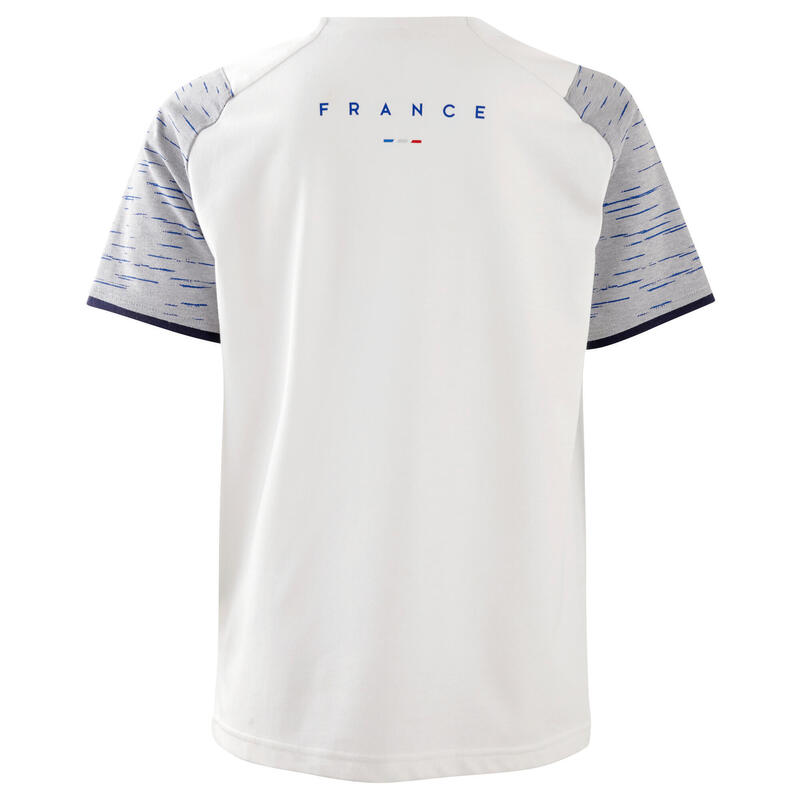 Camiseta de fútbol Francia Niños Kipsta F100 2022 blanca