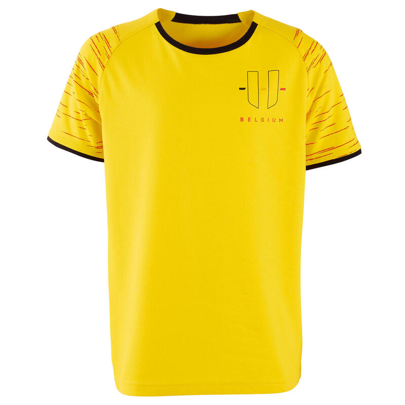 Camiseta de fútbol Bélgica Niños Kipsta 2022 amarilla | Decathlon