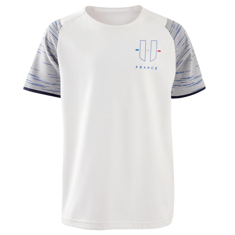 Camiseta de fútbol Francia Niños Kipsta F100 2022 blanca